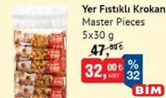 MASTER PİECES YER FISTIKLI KROKAN 5X30 G MASTER PİECES YER FISTIKLI KROKAN 5X30 G